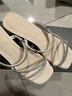 达芙妮凉鞋女夏季外穿2025新款一鞋两穿鞋子女配裙子拖鞋海边气质凉拖鞋 月光白【凉拖两穿- 4cm粗跟】 37 实拍图