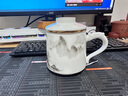 PAKCHOICE茶杯茶水分离陶瓷杯带盖办公室杯羊脂玉水杯送长辈父亲礼物泡茶杯 实拍图