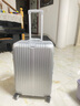 EAZZ【升级防刮】行李箱铝框拉杆箱旅行箱男女学生密码箱登机箱皮箱子 【升级一体铝框】银色 26英寸 =移动家 实拍图
