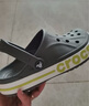 卡骆驰crocs洞洞鞋贝雅卡骆班轻便耐磨一脚蹬休闲鞋|205089 石板灰/青柠绿-0GX 41 /42(260mm) 实拍图