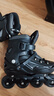 特步轮滑鞋成人男女溜冰鞋休闲平花专业滑轮鞋大学生滑冰旱冰轮滑鞋 黑色单鞋闪轮+大礼包 M （适合运动鞋码34-38码） 实拍图