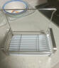 百字 厨房免打孔水槽放抹布置物架海绵沥水架水龙头收纳洗碗布挂篮 304不锈钢小号【1只装本色】 实拍图