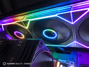 骨伽星链V2  机箱积木风扇 ARGB 5v3针主板同步 PWM温控调节（12CM/降噪防震脚垫） 星链V2黑色正叶（3连包） 实拍图