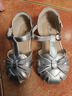 戴维贝拉女童凉鞋儿童公主皮鞋银色夏季大童鞋子镂空演出鞋 实拍图