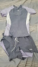 李宁（LI-NING）泳衣女士分体式两件套游泳衣温泉显瘦游泳装备 0922 紫色 XL 实拍图