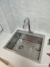 松派厨房水槽304不锈钢水槽双改大单槽水池盆洗菜盆台下盆洗碗槽 左排水槽0涂层+弯形龙头 550*450mm【国标SUS304假一赔十】 实拍图