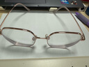 WAN XIN 新款 1.67超薄高清防蓝光镜片男可配度数送商务眼镜框女Z 2856玫瑰金 不规则框型更时尚 配万新1.60较薄非球面树脂镜片 实拍图