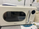 美的（Midea）微波炉复古奶油风微波炉小型家用20L易清洁解冻五档速热均匀加热全自动多功能一体迷你M2F转盘式 M2F复古奶油风微波炉 20L 实拍图