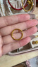 周六福（ZLF）  黄金戒指女款硬金三生三世足金素圈指环 定价单个 光面12号-0.82g 实拍图
