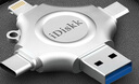 iDiskk128GB MFi认证四合一手机U盘type-c电脑直连存储大容量适用华为安卓苹果15iPhone16照片备份优盘 实拍图