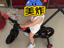 纳豆（nadle）儿童3-6岁自行车平衡车三轮车辅助轮折叠单车小女孩骑行折叠车 高贵红推杆款 12寸 实拍图