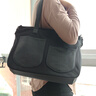 BOY CLN品牌 单肩包女 新款真皮女包大容量饺子背包休闲商务通勤尼龙手提电脑包男上班斜挎包托特包 典雅黑 小号 实拍图