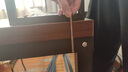 宏诚兴居洞洞板台式电脑桌家用书桌书架一体组合小户型学生学习桌子写字桌 【加厚5cm实木】黑架+深胡桃3层 160*60cm【洞洞板+桌下置物】 实拍图