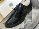 森达父亲礼物皮鞋男自营真皮牛皮上班商务正装男结婚鞋 布洛克黑 40 实拍图