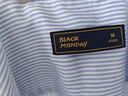 BLACKMONDAY纯棉牛津纺竖条纹短袖衬衫男全棉免烫抗皱男士商务休闲衬衣 实拍图