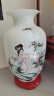 梓琦官方店 花瓶景德镇陶瓷插花工艺品家居装饰摆件中式现代家居客厅装饰书房电视柜水培插花瓶 双美女冬瓜瓶高22+底座 实拍图