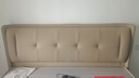 星棠免安装床头板软包靠背垫一体落地实木框架单买卧室家具 卡其【生态真皮】全实木框架 送货上门：宽180CM*高115CM 实拍图