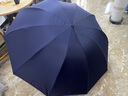 天堂 加大雨伞三折 晴雨两用商务伞经典格纹10骨大雨伞男女 藏青 实拍图