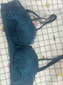 KJ品牌无钢圈文胸小胸聚拢性感蕾丝文胸套装上托侧收内衣女新款胸罩 绿色套装 75B 34B 实拍图