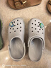 CROCS卡骆驰经典洞洞鞋男鞋一脚蹬女鞋沙滩鞋拖鞋|10001 大气灰-1FT(含智必星) 41 /42(260mm) 实拍图