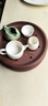 宏中（hongzhong） 功夫茶具简约茶盘家用储水圆形紫砂托盘小茶台干泡盘 中号紫泥清风双层茶盘-33cm直径 实拍图