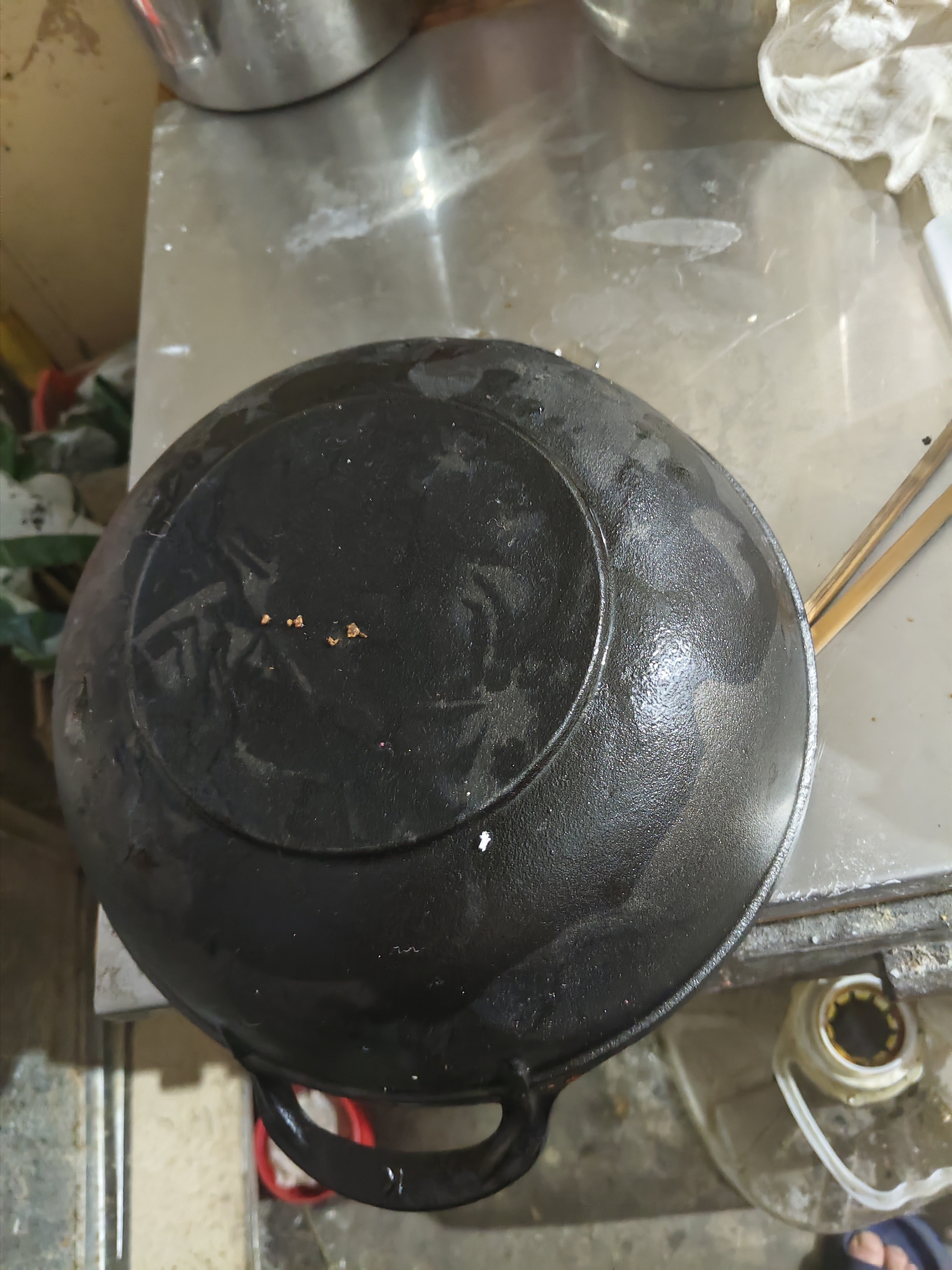 JOZO出口品质加厚炒锅铸铁加深炖锅平底无涂层不粘锅燃气灶电磁炉家用 铸铁炖炒锅27cm（不含锅盖） 27cm 实拍图