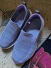 足力健艾爸爸老人鞋女秋季一脚蹬妈妈鞋网面透气防滑软底宽胖脚中老年健步鞋 5511丁香紫（女款） 39 (245mm) 实拍图