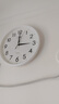 康巴丝（Compas）挂钟客厅静音走时简约石英钟表挂墙时钟 c2855 白色 26cm直径 实拍图