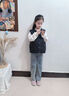 鸭鸭【反季】女童羽绒马甲鸭鸭童装外套2025新款冬季保暖上衣 黑色 110 实拍图