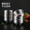 美厨（maxcook）304不锈钢碗 汤碗双层隔热 餐具面碗13CM（6只装）MCWA612 实拍图