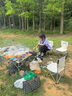 野徒者露营装备全套户外桌椅折叠桌椅套装便携式蛋卷桌野餐烧烤露营桌椅 五件套【一桌四椅】米色 便携桌椅套装 实拍图