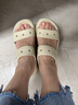 卡骆驰crocs经典泡芙凉鞋舒适耐磨坡跟泡芙鞋户外拖鞋|207670 骨白色-2Y2(含智必星) 35 (210mm) 实拍图