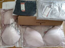 金三塔真丝无钢圈文胸里外100%桑蚕丝舒适性感内衣文胸 灰粉色薄杯有背勾 2XL 实拍图