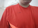 迪卡侬（DECATHLON）速干T恤男女运动户外健身宽松快干吸汗跑步短袖QUMM MH100 男款 朱砂红 2XL 实拍图
