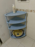 天匠阁浴室置物架卫生间脸盆架厕所储物架洗手间收纳架子塑料 特大三角4层【加高】北欧蓝 实拍图