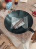 正宗章丘铁锅熟铁炒锅手工锅不易粘锅炒菜锅无涂层宗师古法烤蓝 精做烤蓝铁锅无盖 32cm 实拍图