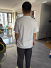 蒙羊王男士短袖t恤男100%纯棉夏季新款圆领男士高端t恤短袖男装打底衫 白色 L (170) 实拍图