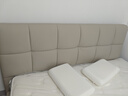 左右真皮床现代奶油风大床极简高端大气软包轻奢主卧室床DZB6011 常规款 影清灰 1800*2000mm 实拍图