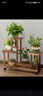 华观家居（Home Giving Furniture）多层实木花架阳台置物架室内花架子客厅落地式多肉绿萝花盆植物架 B款碳色带轮 实拍图