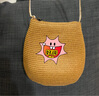 无印良品（MUJI） 纸编 斜挎包 包包女包 编织包 通勤 手机包 小包 贝壳状 浅棕色 实拍图