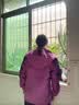 北州人中老年冲锋衣男女秋冬户外防风加绒加厚抓绒三合一两件套大码外套 女紫色（三合一) XL 实拍图