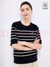 Navigare意大利小帆船女士条纹T恤25春季新品纯棉圆领体恤衫宽松显瘦上衣 蓝底白纹 XL 实拍图