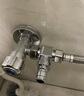 潜水艇（Submarine）一进二出角阀活接三通分水器全铜 多通分流器4分接口接头三通阀 无开关4分内丝+4分外丝*2 实拍图