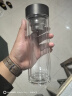 苏泊尔（SUPOR）双层玻璃杯茶水分离办公泡茶杯车载水杯礼盒 抗菌茶滤 400ml 实拍图