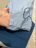 英博伦青少年短袖套装夏季男大童纯棉睡衣中学生家居服套240浅兰 180 实拍图