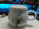 逸品春秋陶瓷泡茶杯办公室带盖过滤茶杯马克杯家用个人水杯纪念礼品定制 苹果杯（竹） 实拍图