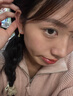周百福 银和田玉耳钉女士耳坠环高级感耳饰生日七夕情人节礼物送女友 实拍图