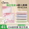 babycare婴儿口水巾围嘴围兜一次性柔软小方巾防脏围兜霸王龙托比5片 实拍图