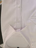啄木鸟长衬衫男纯色修身春秋季商务休闲免烫抗皱正装大码男士白衬衫衣服 S721无口袋短白色 XL 实拍图