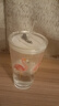 创意涂鸦吸管杯透明玻璃杯牛奶杯果汁杯带盖带吸管儿童水杯 【活动】创意涂鸦杯 1个 450ml 图案随机 实拍图